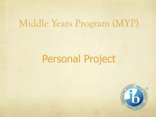 Middle Years Program (MYP)