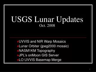 USGS Lunar Updates Oct. 2008