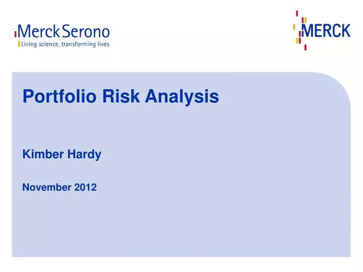 portfolio risk analysis kimber hardy november 2012