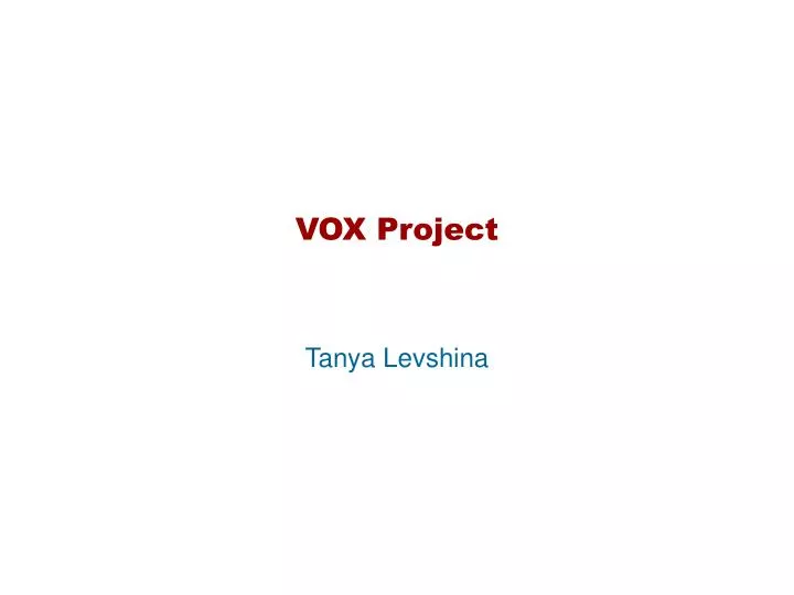 vox project