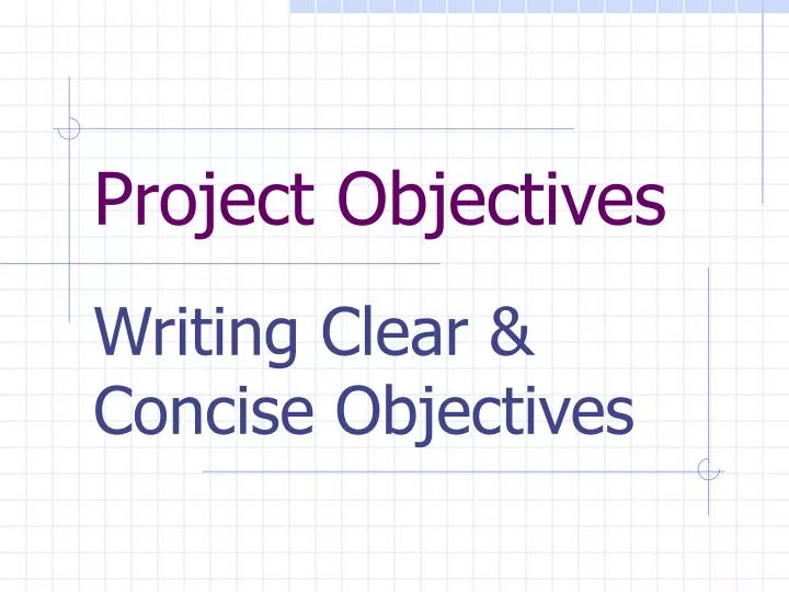 project objectives