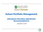 School Portfolio Management Attendance Boundary Adjustment Recommendations - slide 1