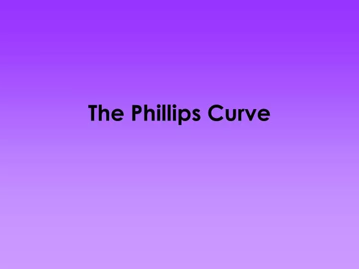 the phillips curve