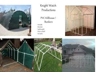 Knight Watch Productions PVC Killhouse / Bunkers Portable Modular Lightweight Easy to build
