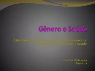 g nero e sa de
