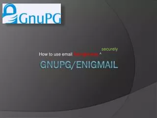 GnuPG/Enigmail