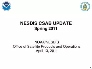 NESDIS CSAB UPDATE Spring 2011