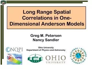 Long Range Spatial Correlations in One-Dimensional Anderson Models