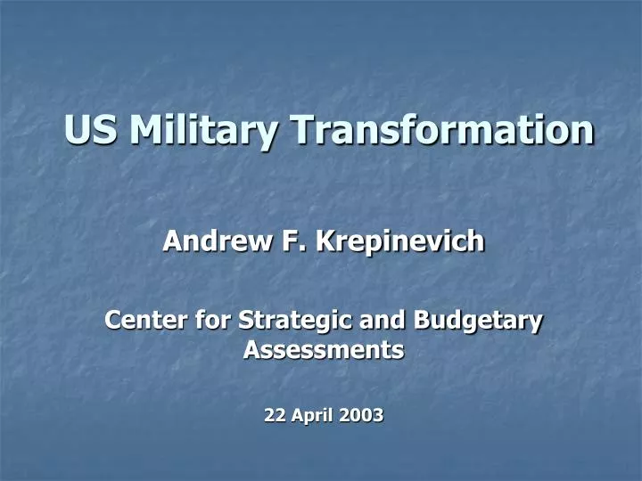 us military transformation