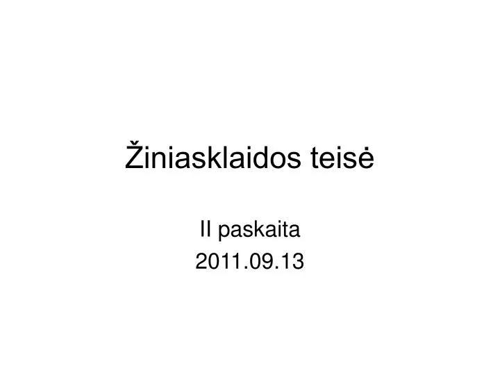 iniasklaidos teis