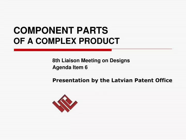 component parts of a complex product