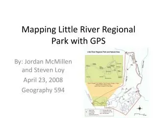 Mapping Little River Regional Park with GPS