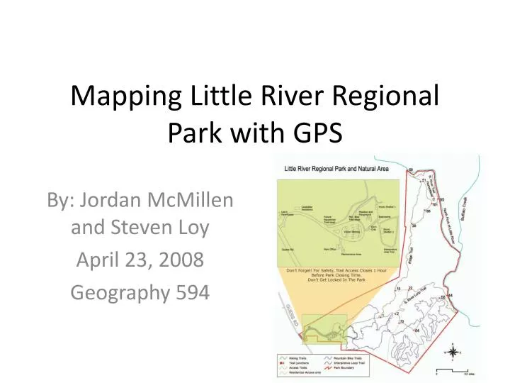 mapping little river regional park with gps