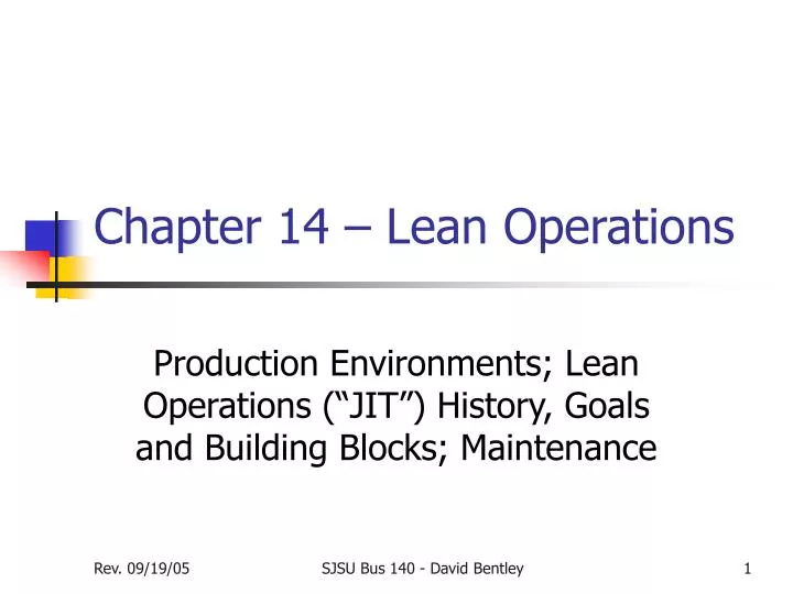 chapter 14 lean operations