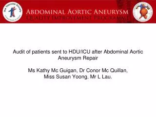 Aim- to review patients sent to HDU/ICU after open elective AAA repair.