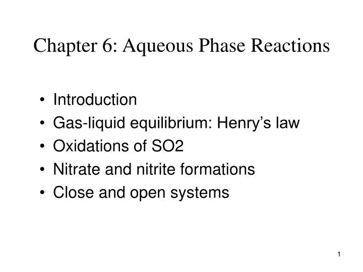 chapter 6 aqueous phase reactions
