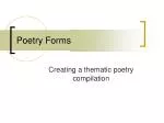 Poetry Forms - slide 1