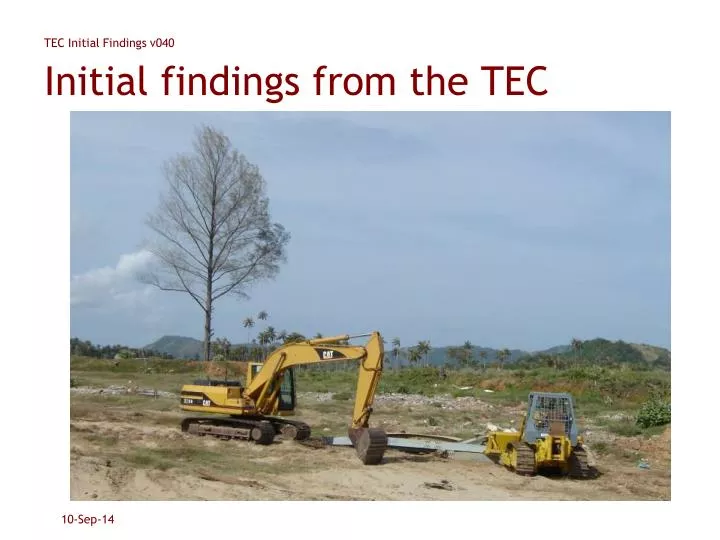 initial findings from the tec