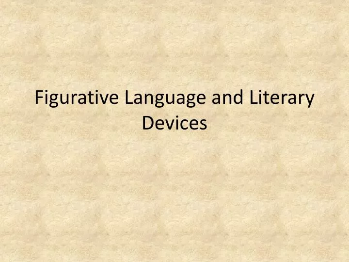 figurative language and literary devices