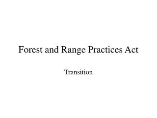 Forest and Range Practices Act