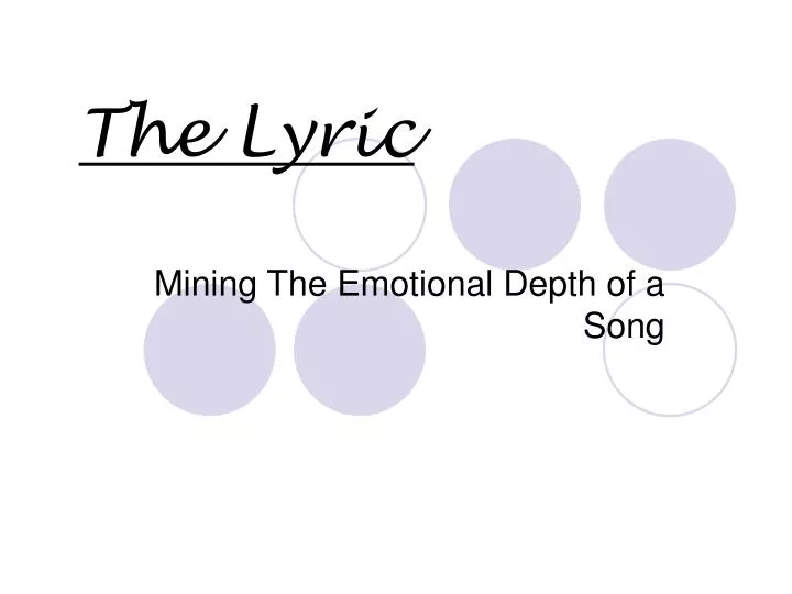 the lyric