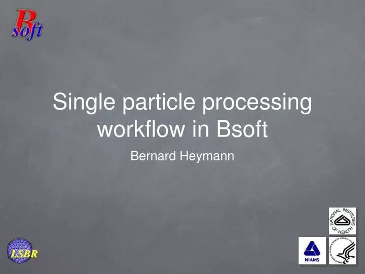 single particle processing workflow in bsoft