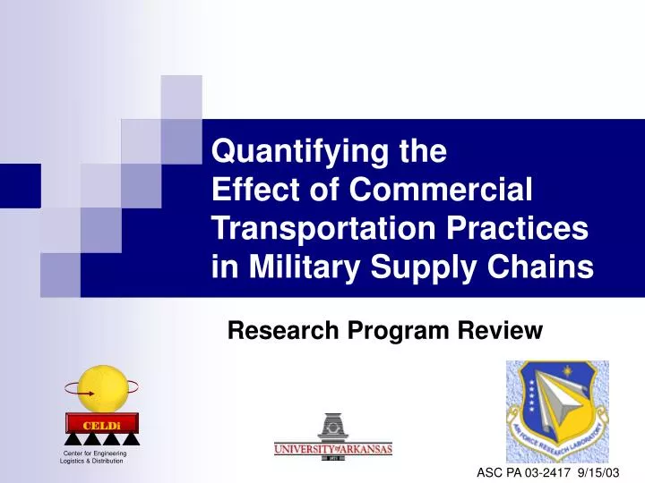 quantifying the effect of commercial transportation practices in military supply chains