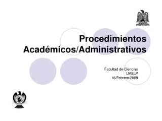 procedimientos acad micos administrativos