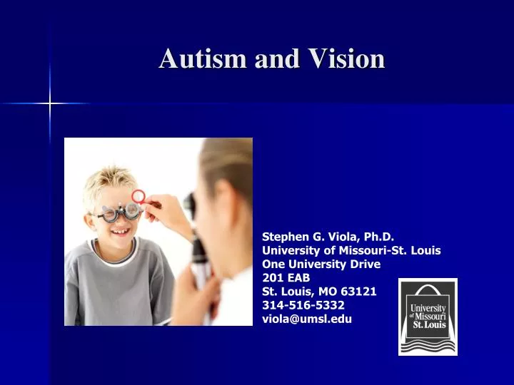 autism and vision