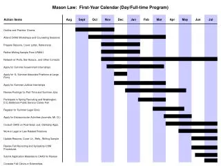 Mason Law: First-Year Calendar (Day/Full-time Program)
