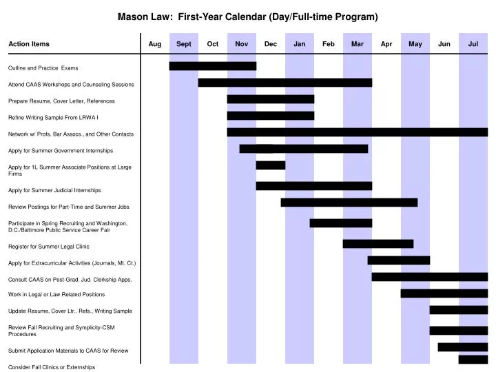 mason law first year calendar day full time program
