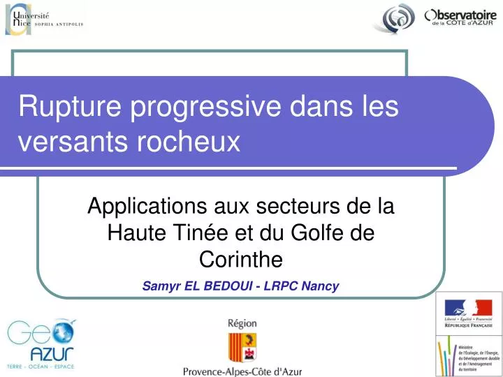 rupture progressive dans les versants rocheux