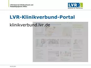 LVR-Klinikverbund-Portal