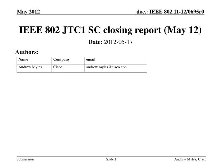 ieee 802 jtc1 sc closing report may 12