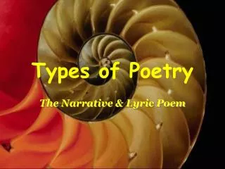 types of poetry