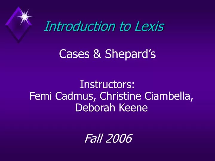 introduction to lexis