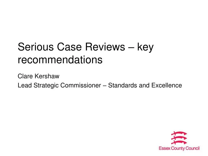 serious case reviews key recommendations
