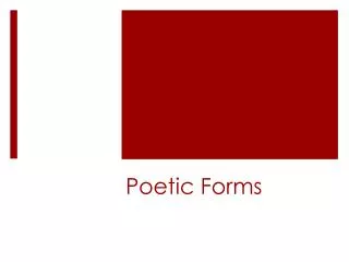 poetic forms