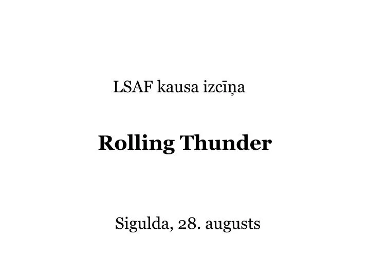 rolling thunder