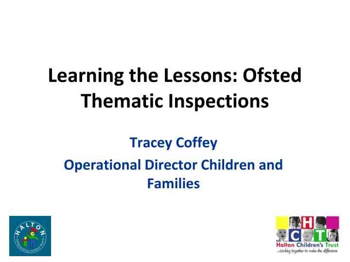 learning the lessons ofsted thematic inspections