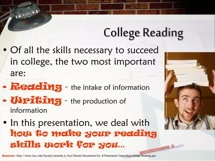 presentation college reading