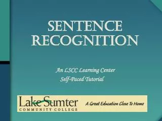 Sentence Recognition