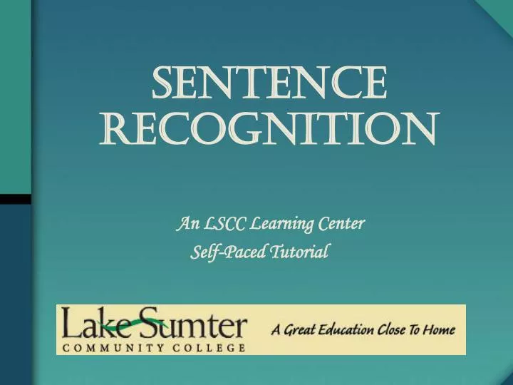 sentence recognition