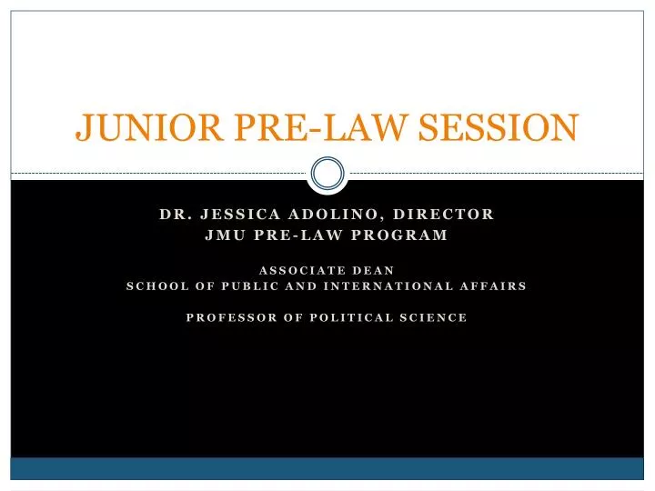 junior pre law session