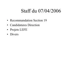 staff du 07 04 2006
