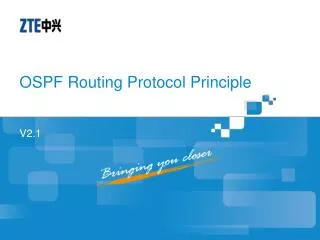 OSPF Routing Protocol Principle