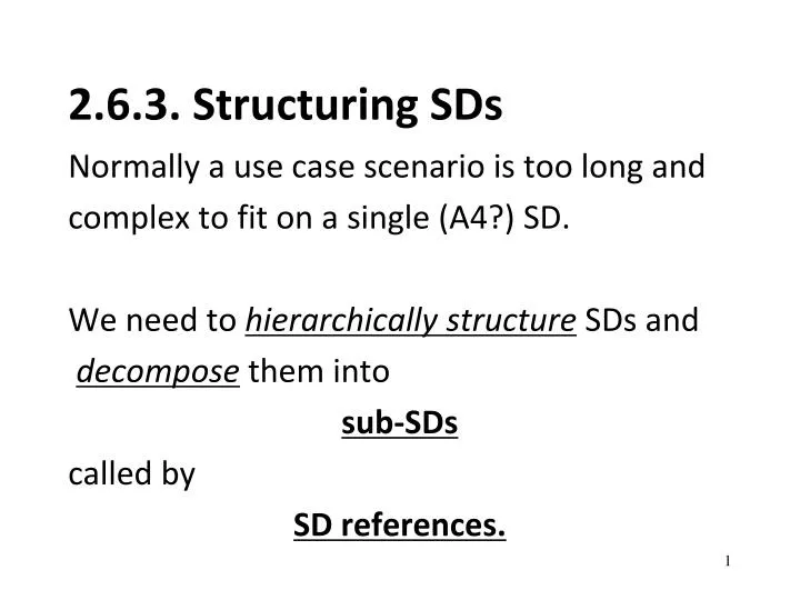 2 6 3 structuring sds