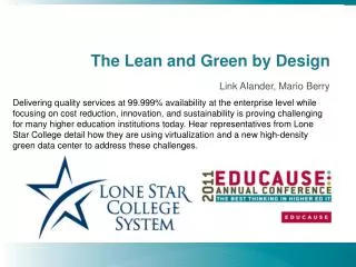 The Lean and Green by Design