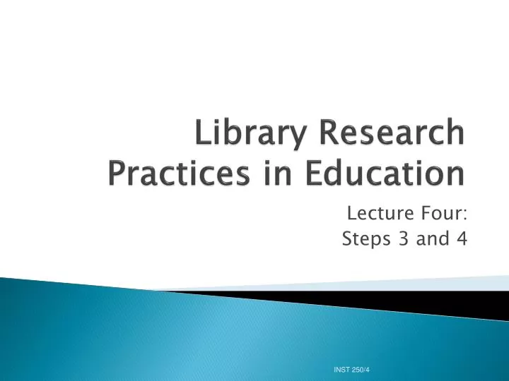 library research practices in education