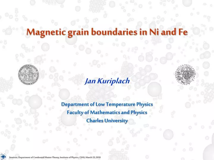 magnetic grain boundaries in ni and fe